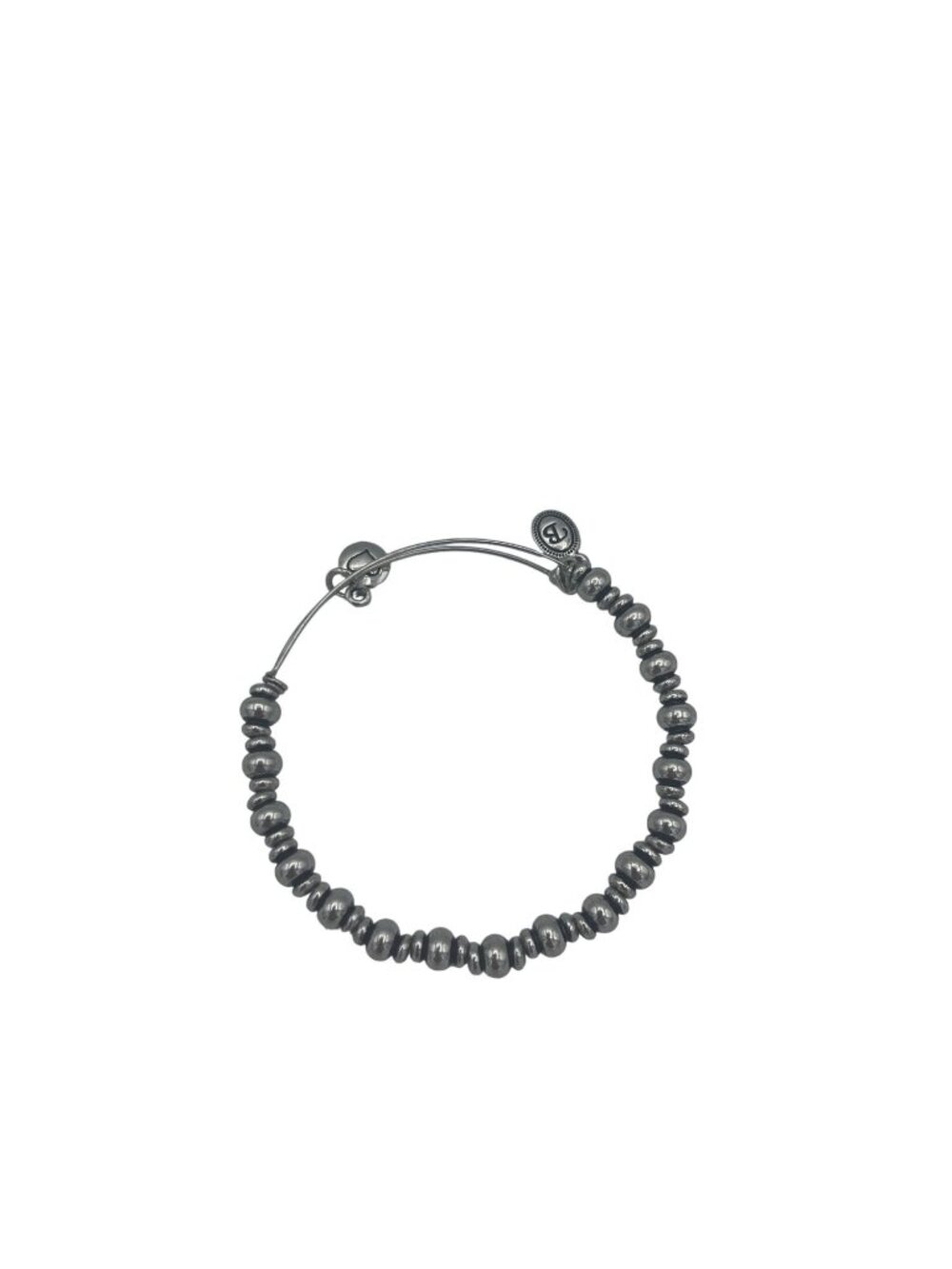 Beaded Bangle Bracelet Silver Tone Adjustable Women - Picture 3 of 5